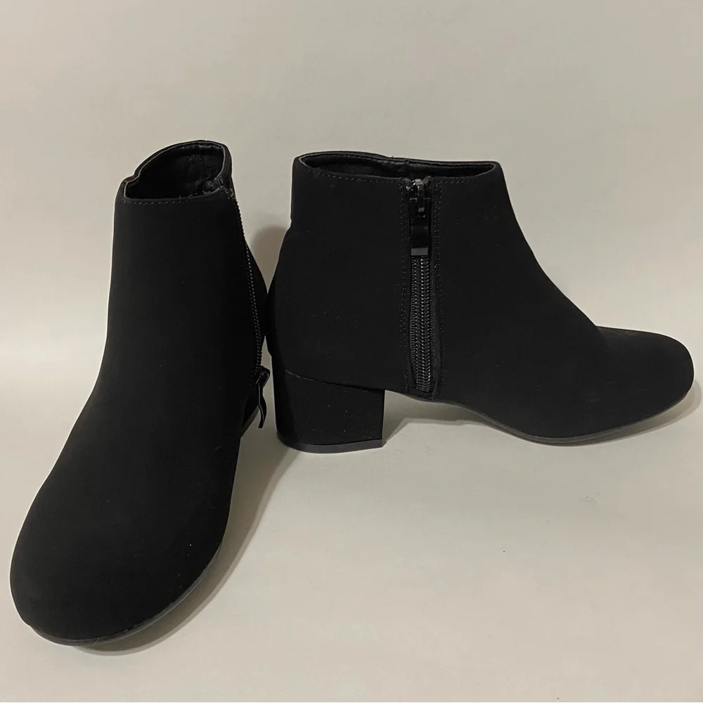 Kid’s Black Dressy Heeled Ankle Boots (Worn Only Once)